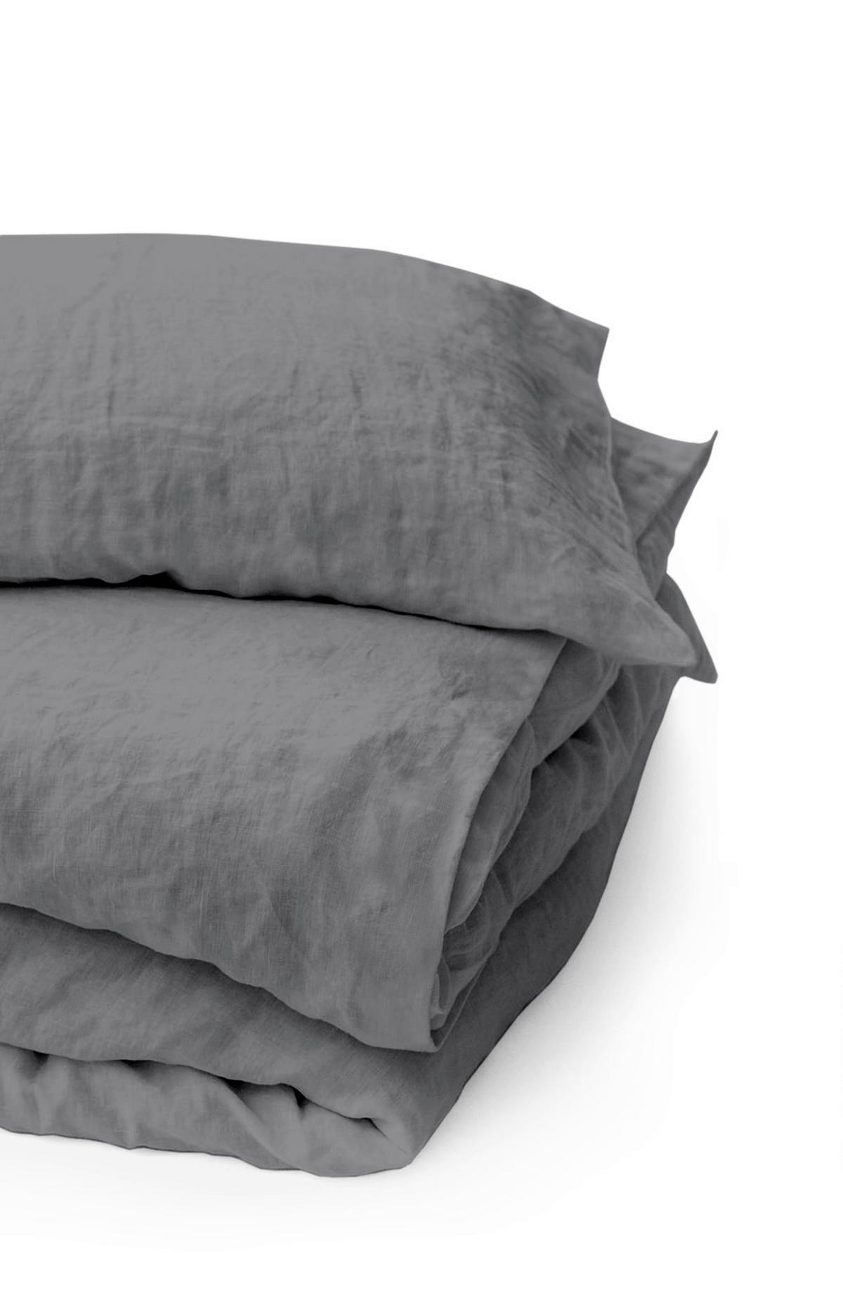 BETTWÄSCHE 135/200 cm  - Grau, Basics, Textil (135/200cm)