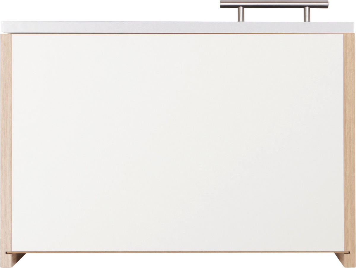 VÄGGSKÅP 50/56,1/34,6 cm  i vit, ekfärgad  - vit/silver, Basics, metall/trämaterial (50/56,1/34,6cm) - Respekta
