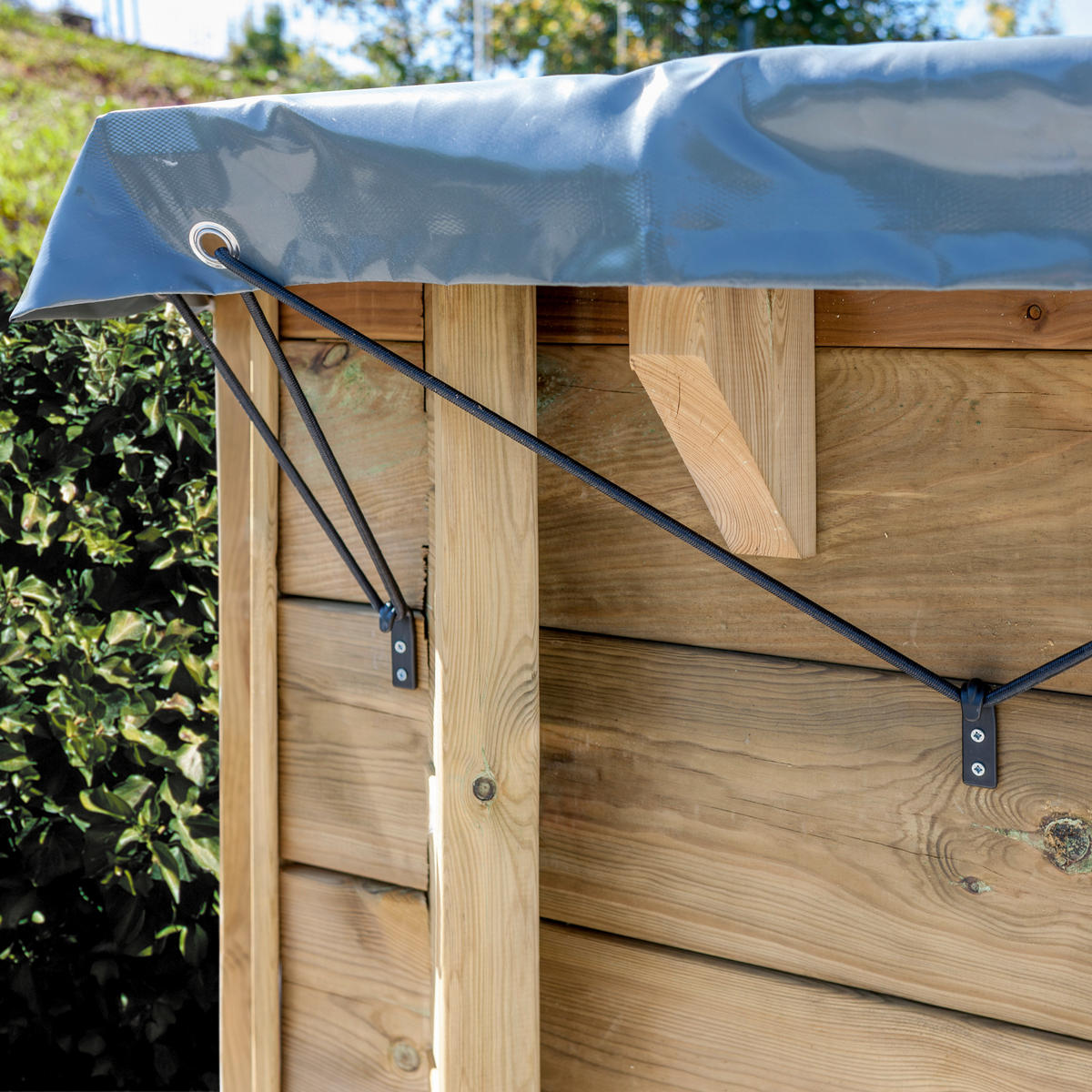 POOLABDECKPLANE 317/467 cm  - Grau, KONVENTIONELL, Kunststoff (317/467cm) - Gre