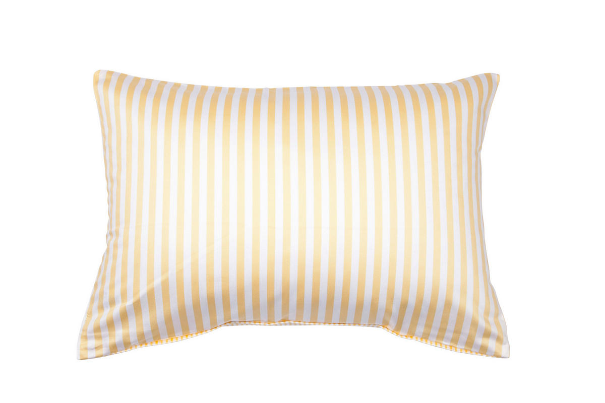 KISSENBEZUG Giorgio 40/60 cm  - Hellgelb/Weiß, KONVENTIONELL, Textil (40/60cm) - Janine