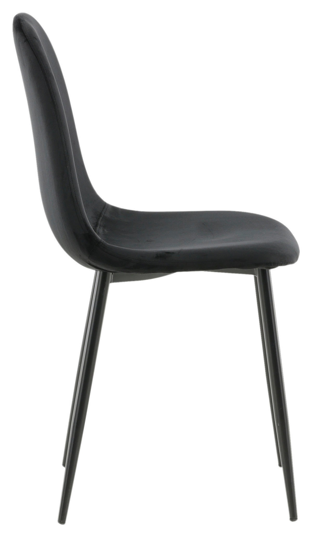 STOLSET 2 styck stål sammet  - svart, Design, metall/textil (44/88/53cm) - Livetastic