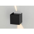 LED-WANDLEUCHTE 10/10/10 cm - Schwarz, Basics, Kunststoff/Metall (10/10/10cm) - Novel