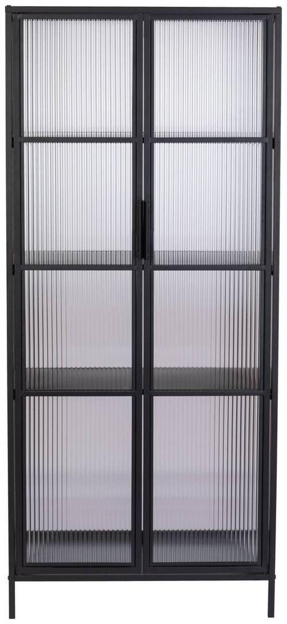 VITRINE  in Schwarz  - Schwarz, Design, Glas/Metall (70/159/40cm) - MID.YOU