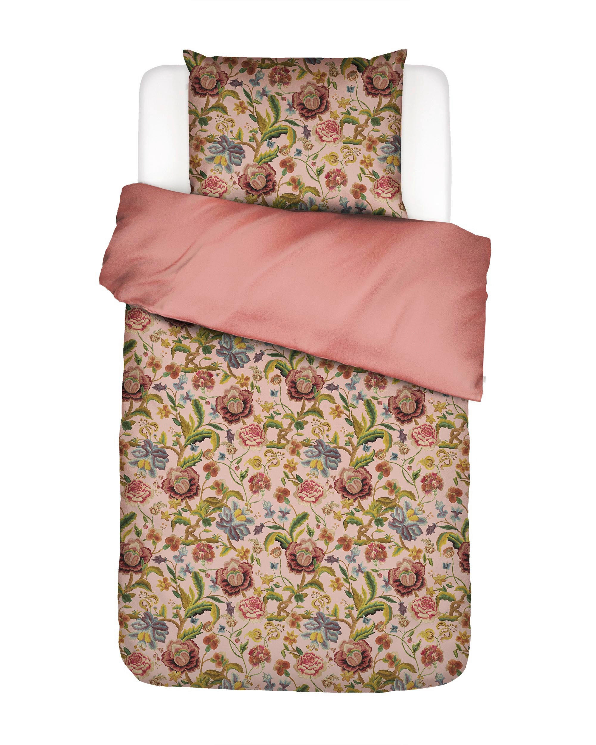 WENDEBETTWÄSCHE 135/200 cm ROSELINA Satin  - Lila, KONVENTIONELL, Textil (135/200cm) - Essenza