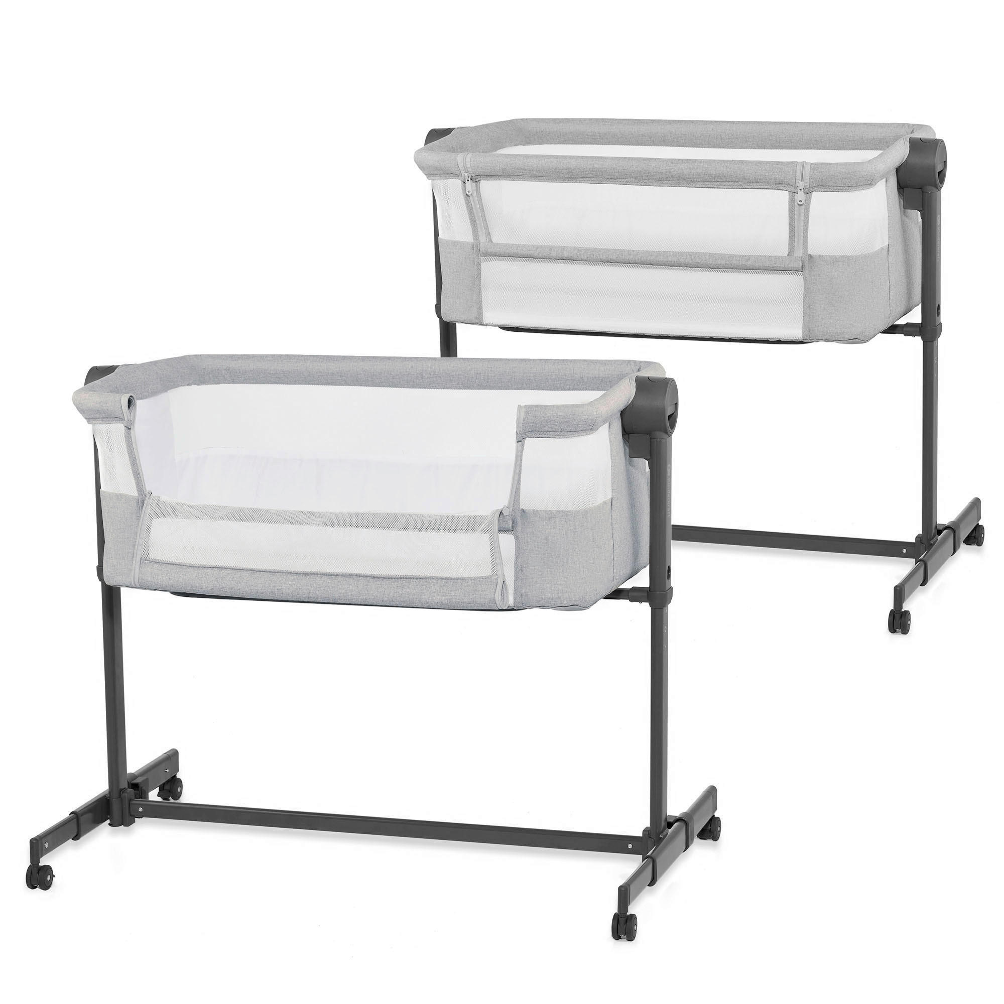 BEISTELLBETT Neste Up 2  - Hellgrau, Basics (98/68-79/51-60.5cm) - kinderkraft