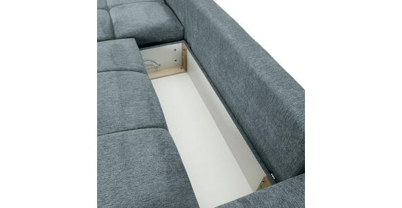 ECKSOFA in Flachgewebe Dunkelgrau  - Dunkelgrau/Schwarz, KONVENTIONELL, Textil/Metall (180/295cm) - Carryhome