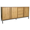 SIDEBOARD WABI  in 180/81/40 cm  - Eichefarben/Schwarz, Design, Holz/Holzwerkstoff (180/81/40cm) - Xora