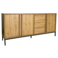 SIDEBOARD WABI  in 180/81/40 cm  - Eichefarben/Schwarz, Design, Holz/Holzwerkstoff (180/81/40cm) - Xora