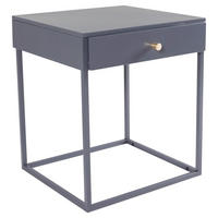 NACHTTISCH 41/50/43 cm  - Hellgrau, Design, Metall (41/50/43cm) - Livetastic