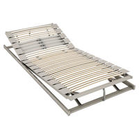 LATTENROST 120/200 cm Kopfteil, Fußteil verstellbar, Buche  - Birkefarben/Grauweiß, Basics, Holz (120/200cm) - Schlaraffia