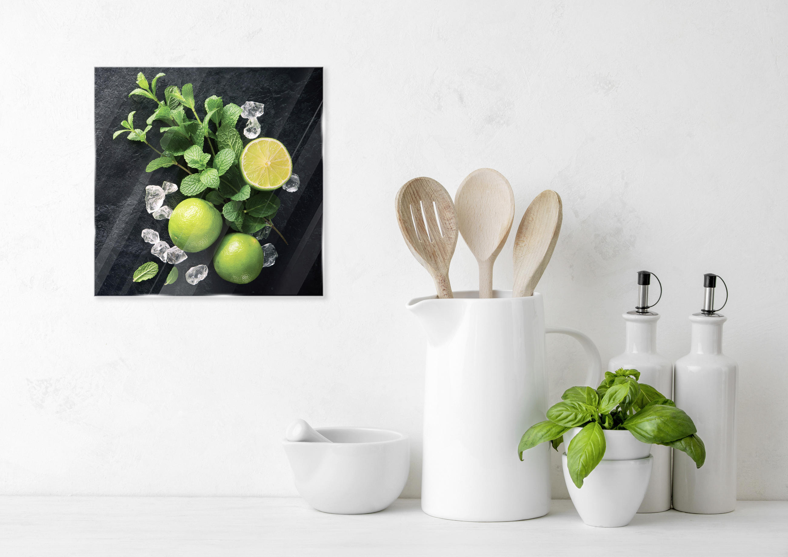 GLASBILD Getränke, Obst  - Multicolor, LIFESTYLE, Glas (20/20/1,40cm) - Euroart