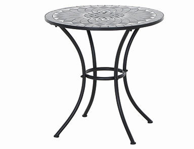 Gardenson Gartentisch Schwarz 60x71x60 cm