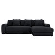 ECKSOFA  in Cord Schwarz  302/182 cm  - Schwarz, MODERN, Kunststoff/Textil (302/182cm) - Carryhome