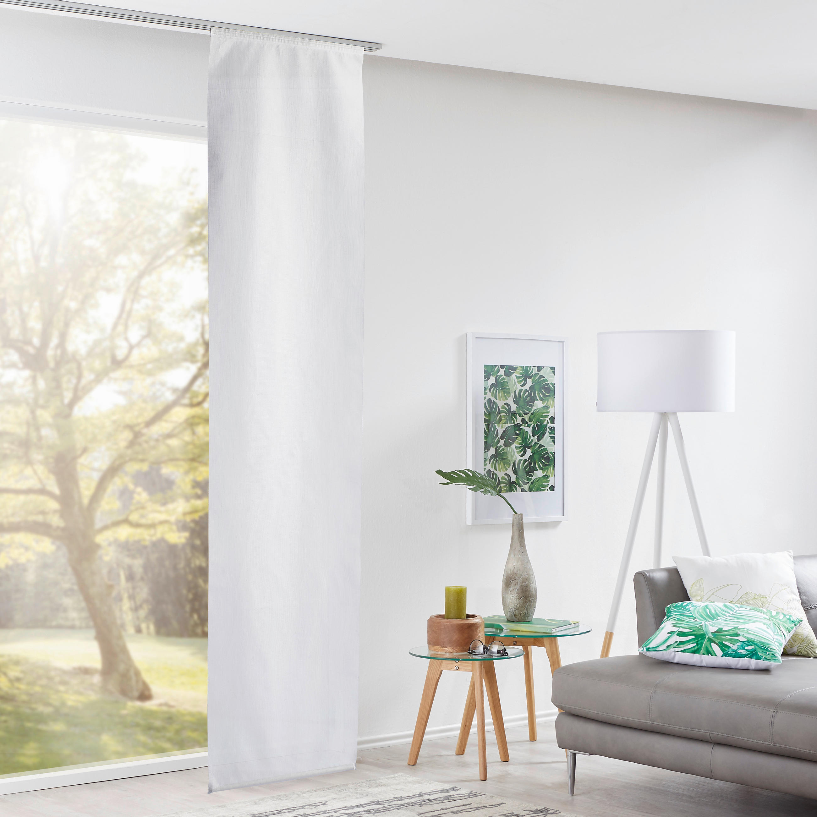 FLÄCHENVORHANG   transparent   60/245 cm  - Naturfarben, Design, Textil (60/245cm) - Novel