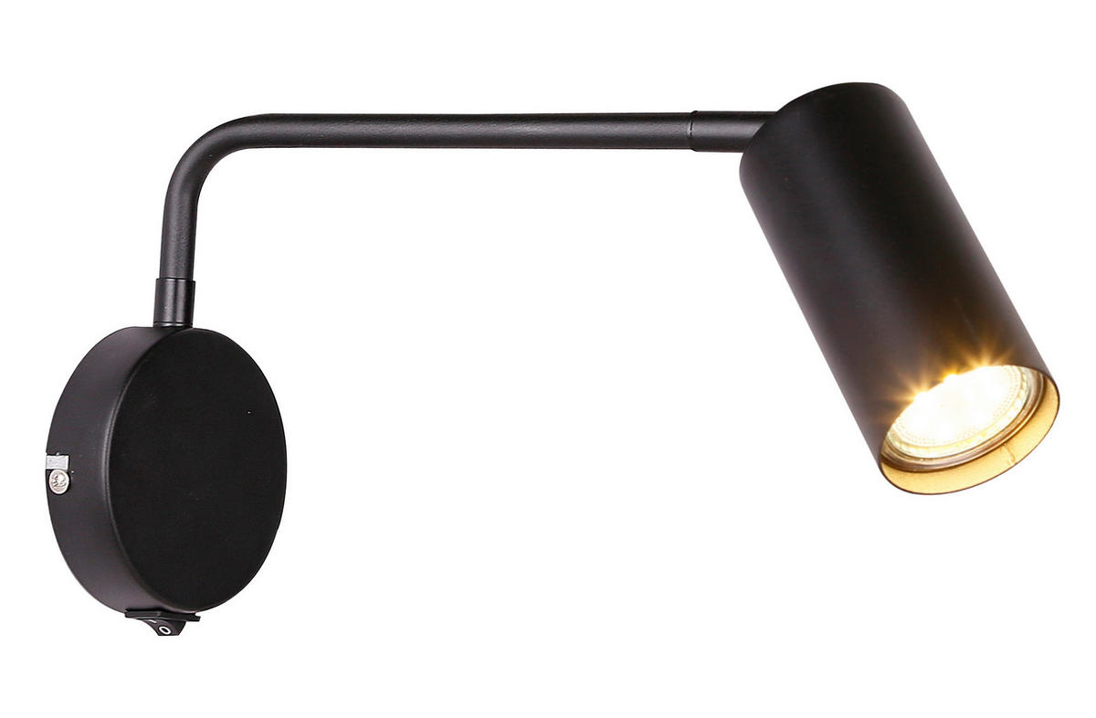 WANDLEUCHTE 9/31/15 cm   - Schwarz, Design, Metall (9/31/15cm)
