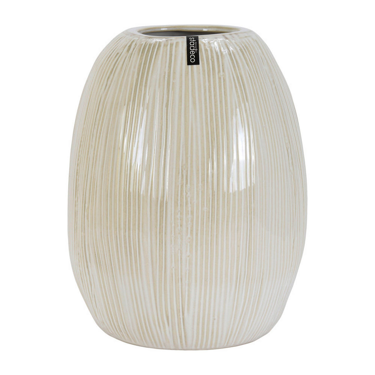 VÁZA, keramika, 27,5 cm - biela, Basics, keramika (27.5/21.5/21.5cm)