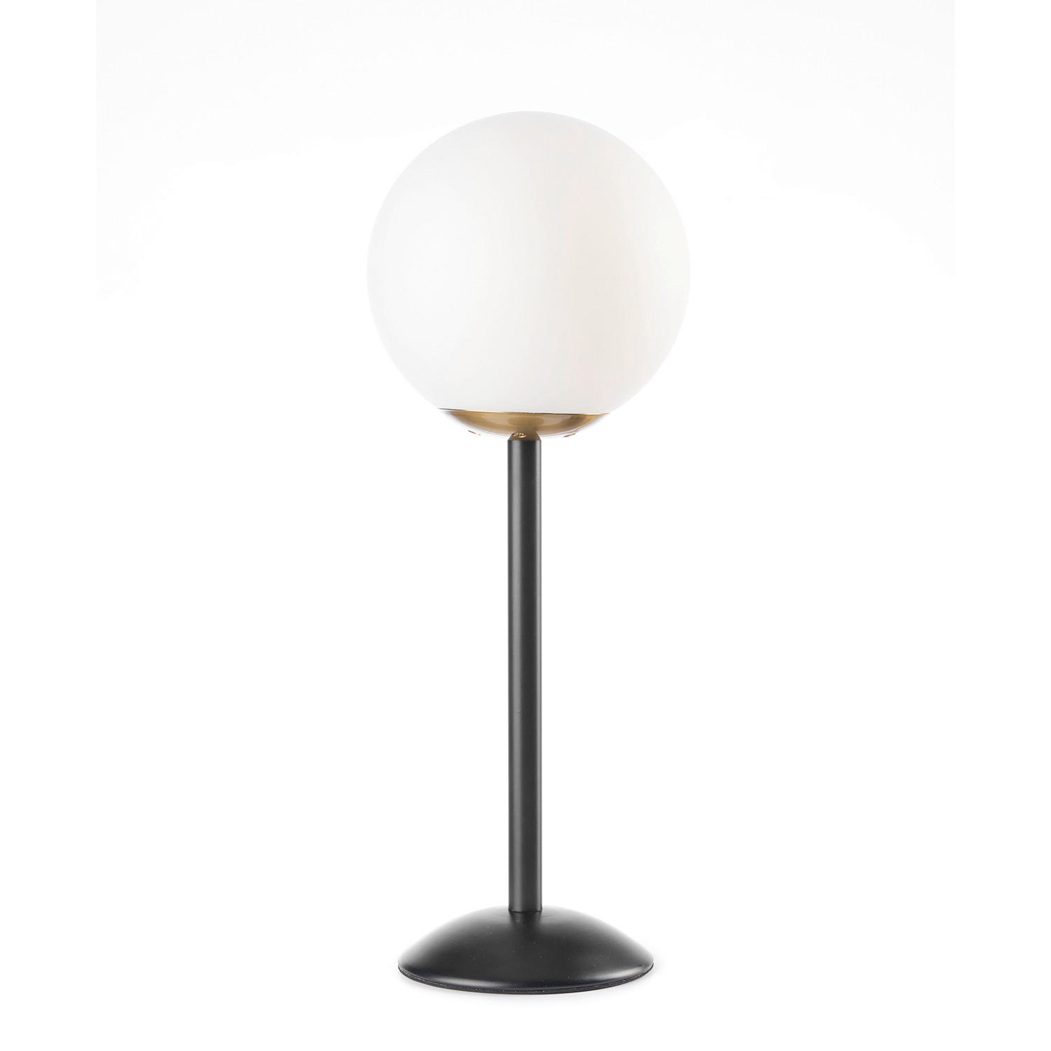 XXXLutz Tischleuchte 5043 Billo Schwarz, Gold, Weiß Hochglanz 15x40x15 cm