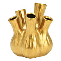 DEKOVASE  - Goldfarben, Basics, Keramik (13/16/13cm)