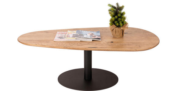 COUCHTISCH in Holz 120/70/40 cm - Eichefarben/Schwarz, Design, Holz/Metall (120/70/40cm) - Novel