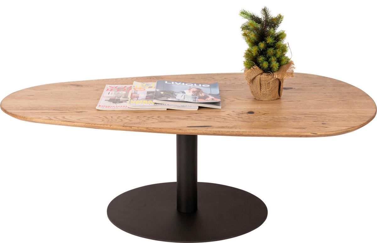 COUCHTISCH in Holz 120/70/40 cm  - Eichefarben/Schwarz, Design, Holz/Metall (120/70/40cm) - Novel
