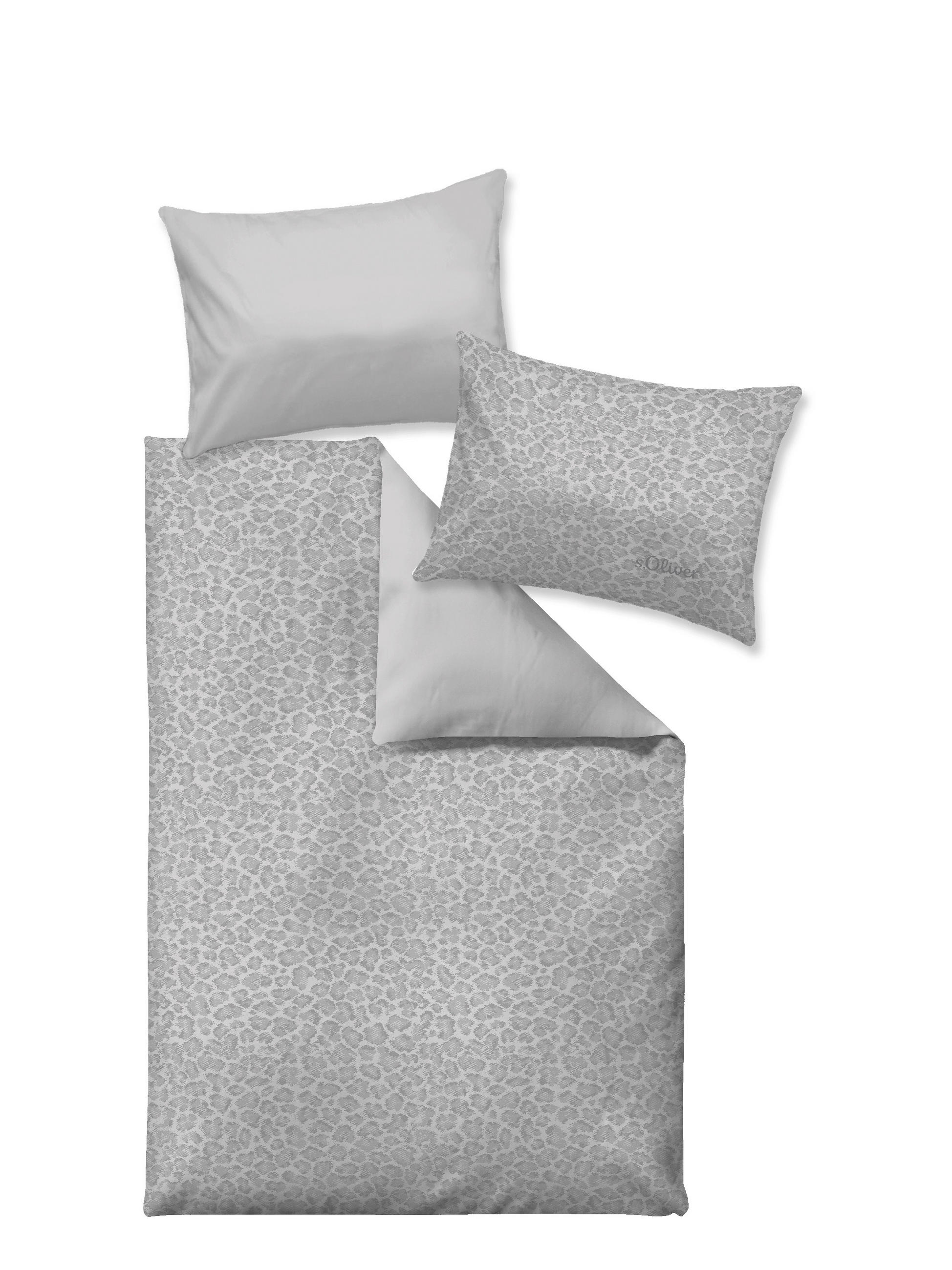BETTWÄSCHE 2-teilig Makosatin 140/200 cm  - Grau, Basics, Textil (140/200cm) - S. Oliver