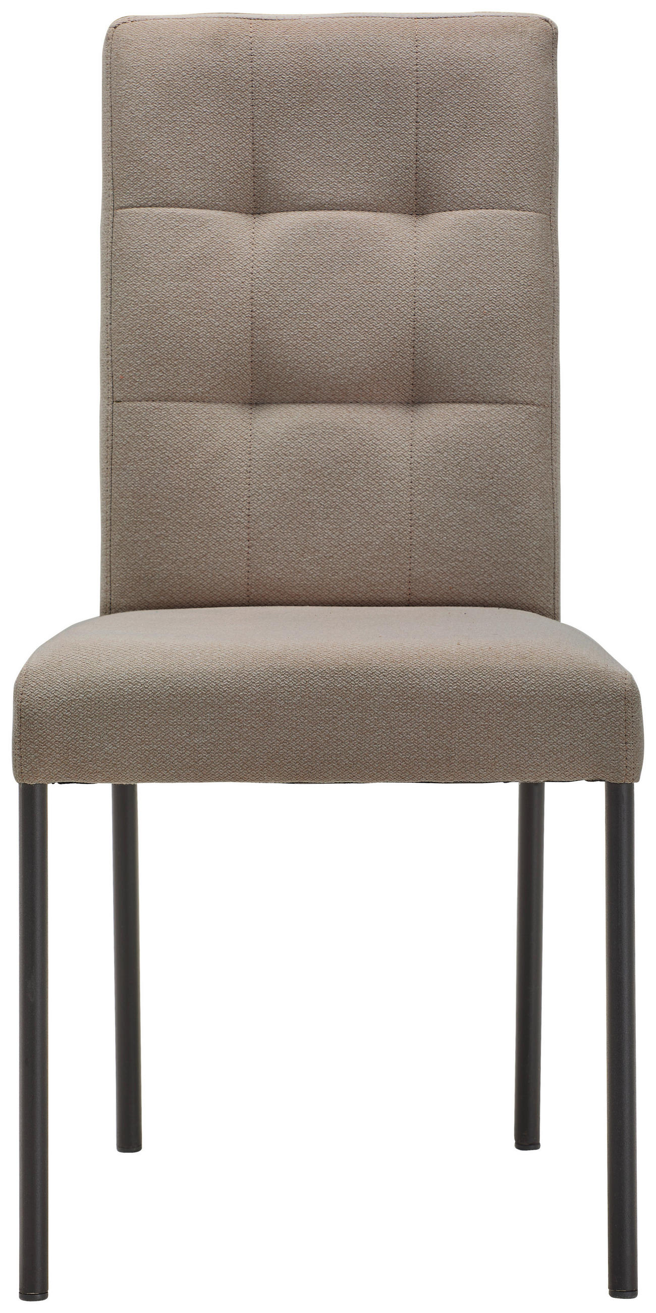 STUHL Webstoff Taupe, Schwarz  - Taupe/Schwarz, Design, Textil/Metall (46/91/61cm) - home24