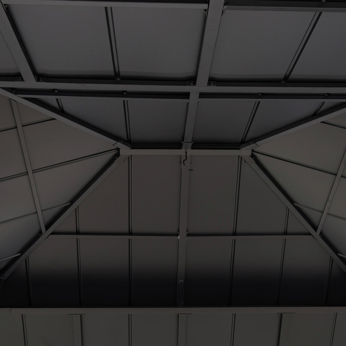 PAVILLON 450/320/390 cm   - Schwarz/Grau, Basics, Holz/Metall (450/320/390cm)