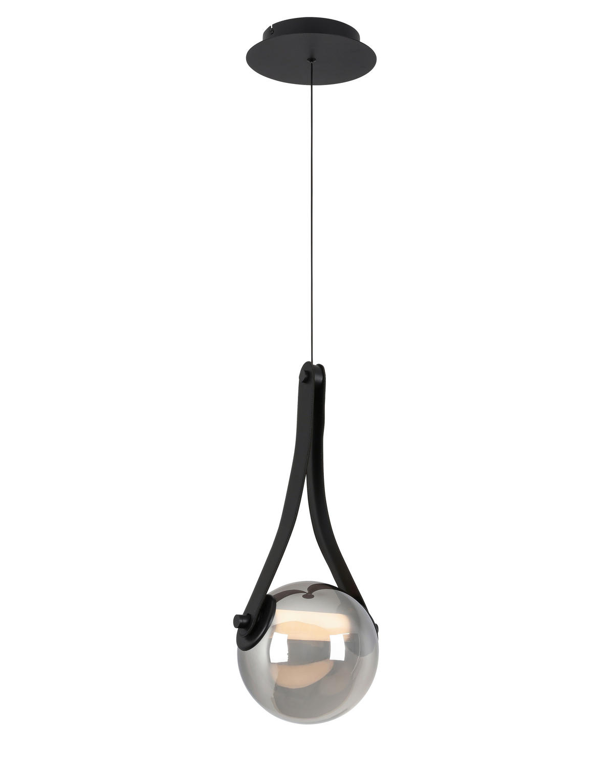 LED LUSTER  23/215 cm      - boja hroma/crna, Dizajnerski, staklo/metal (23/215cm) - Dieter Knoll