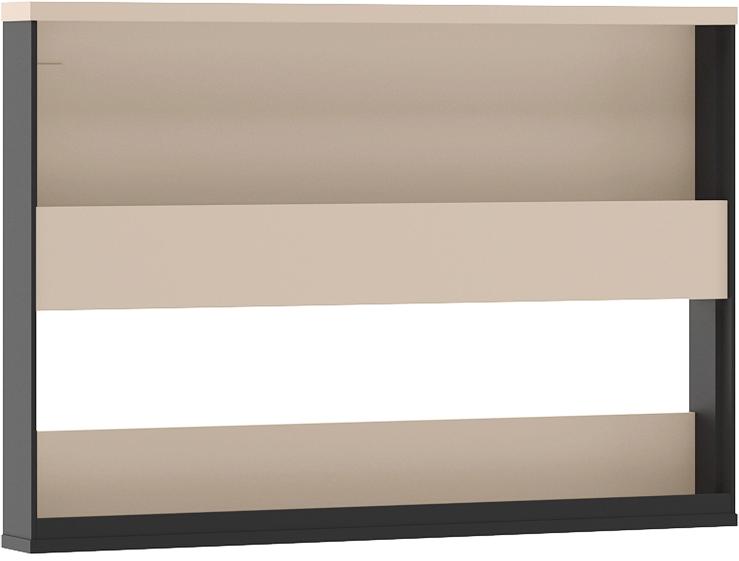 WANDREGAL Schwarz, Beige  - Beige/Schwarz, MODERN, Holzwerkstoff (92/63/10cm) - Voleo