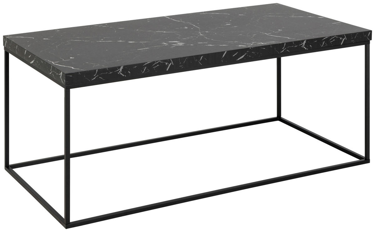 COUCHTISCH in Holz, Metall 110/55/45 cm   - Schwarz, Design, Holz/Metall (110/55/45cm) - MID.YOU