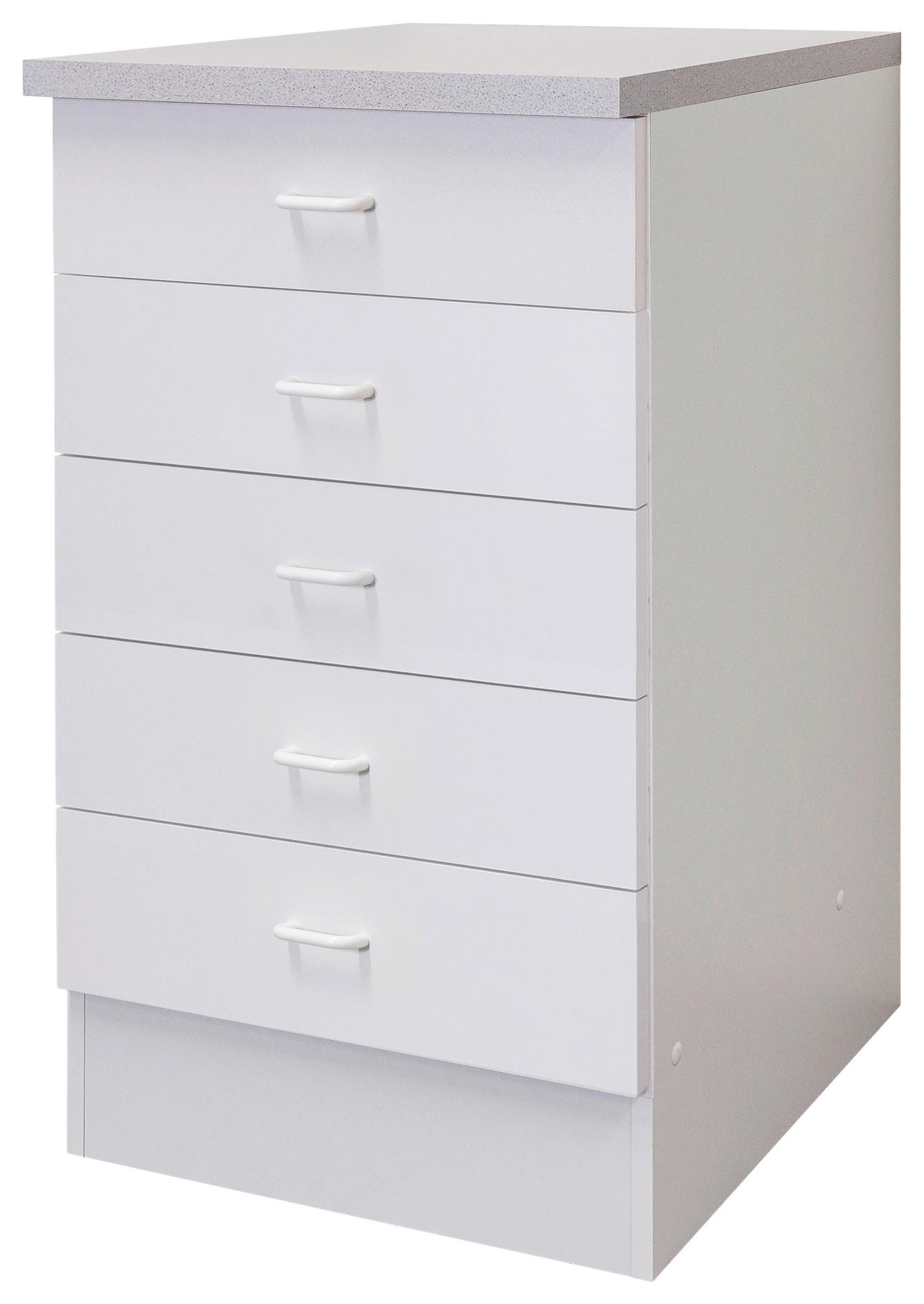 SCHUBKASTENUNTERSCHRANK 50/85/50 cm in Weiß - Hellgrau/Weiß, KONVENTIONELL, Holzwerkstoff/Kunststoff (50/85/50cm) - FlexWell
