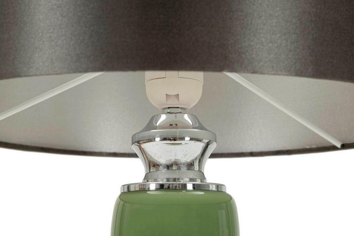 TISCHLEUCHTE   - Grau/Grün, Basics, Glas/Textil (33/57/33cm)