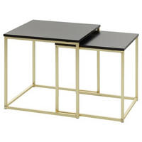 SATZTISCH in Holzwerkstoff 40/40/42 cm  - Goldfarben/Schwarz, Design, Holzwerkstoff/Metall (40/40/42cm) - MID.YOU