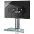 TV-RACK Klar, Silberfarben - Klar/Silberfarben, KONVENTIONELL, Glas/Metall (80/74/40cm)