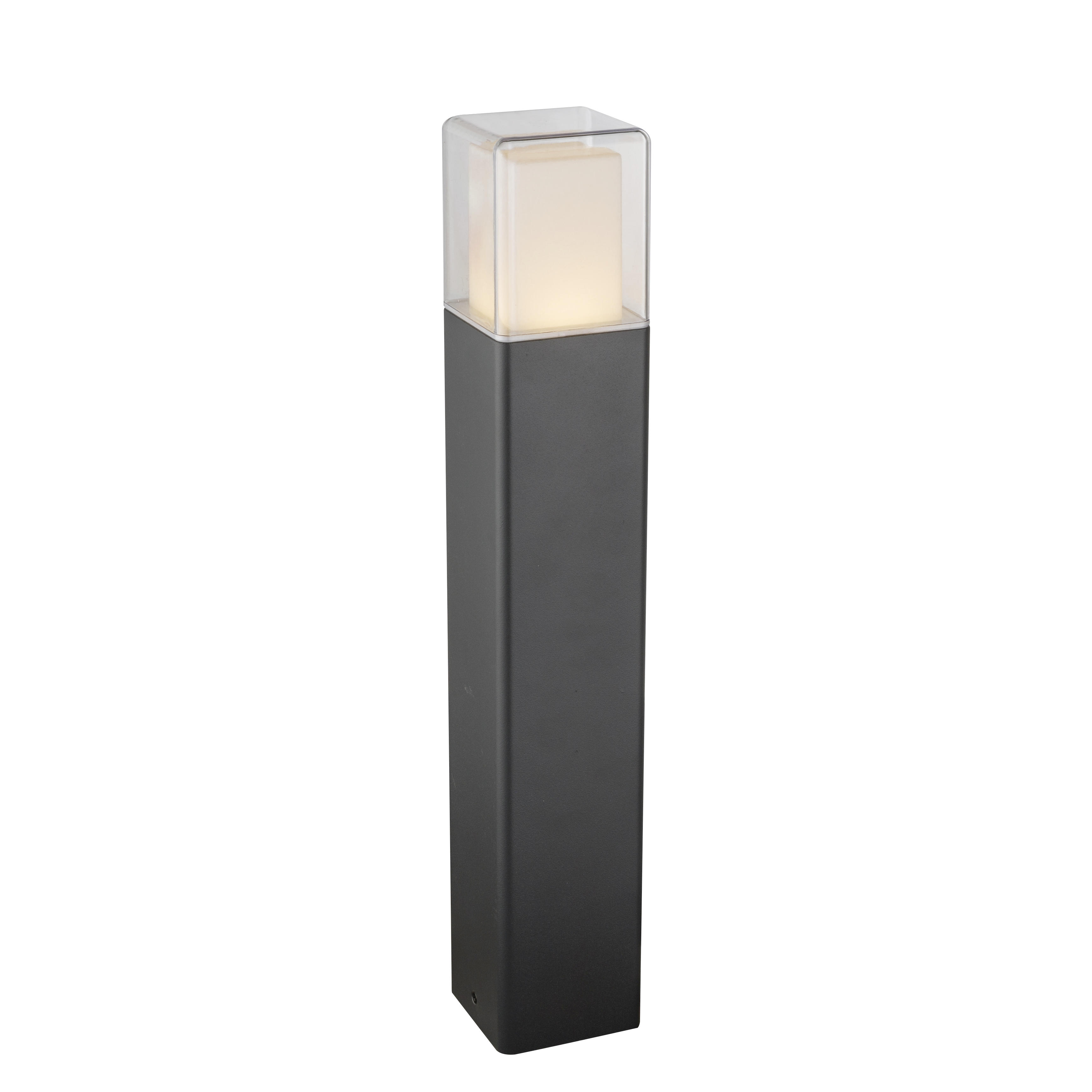 LED-AUßENLEUCHTE 8,5/8,5/50 cm   - Klar/Opal, Design, Kunststoff/Metall (8,5/8,5/50cm) - Globo