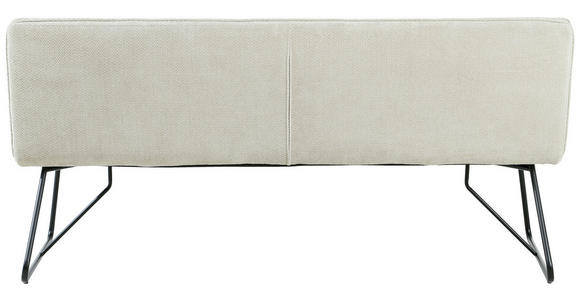 SITZBANK 180/84/65 cm Webstoff Schwarz, Beige - Beige/Schwarz, Design, Textil/Metall (180/84/65cm) - Carryhome
