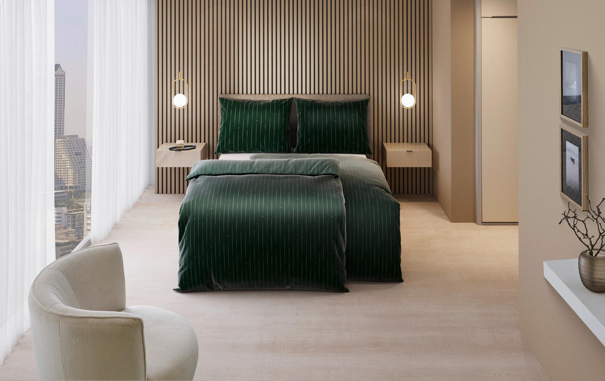 KÉTOLDALAS ÁGYNEMŰHUZAT 140/200 cm  - zöld, Basics, textil (140/200cm) - Dieter Knoll