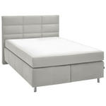 BOXSPRINGBETT 140/200 cm  in Weiß  - Alufarben/Weiß, KONVENTIONELL, Textil/Metall (140/200cm) - Dieter Knoll
