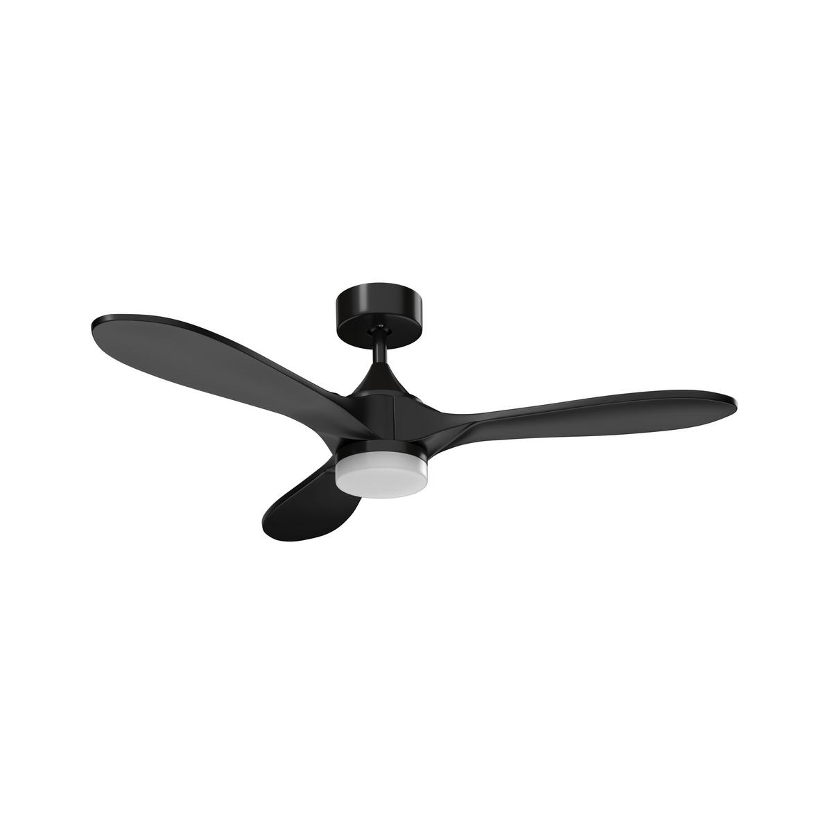 DECKENVENTILATOR - Schwarz, Basics, Kunststoff/Metall (132/35cm) - Mican