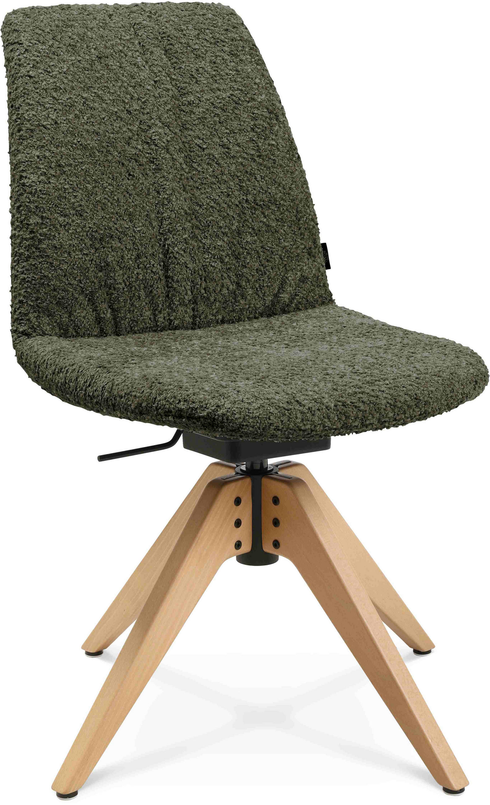 STUHL  in Webstoff  - Dunkelgrün/Eichefarben, Design, Holz/Textil (46/82,5-85,25/55cm) - Johann Jakob