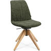 STUHL  in Webstoff  - Dunkelgrün/Eichefarben, Design, Holz/Textil (46/82,5-85,25/55cm) - Johann Jakob