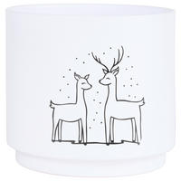 BLUMENTOPF  - Weiß, Basics, Keramik (13,5/13,5/11,2cm)