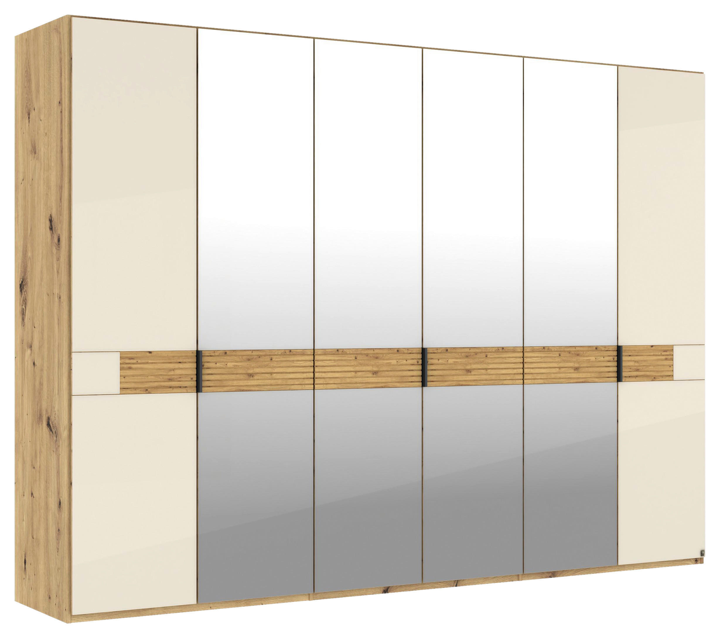 Musterring Drehtürenschrank Eiche, Champagner 300x216x58 cm
