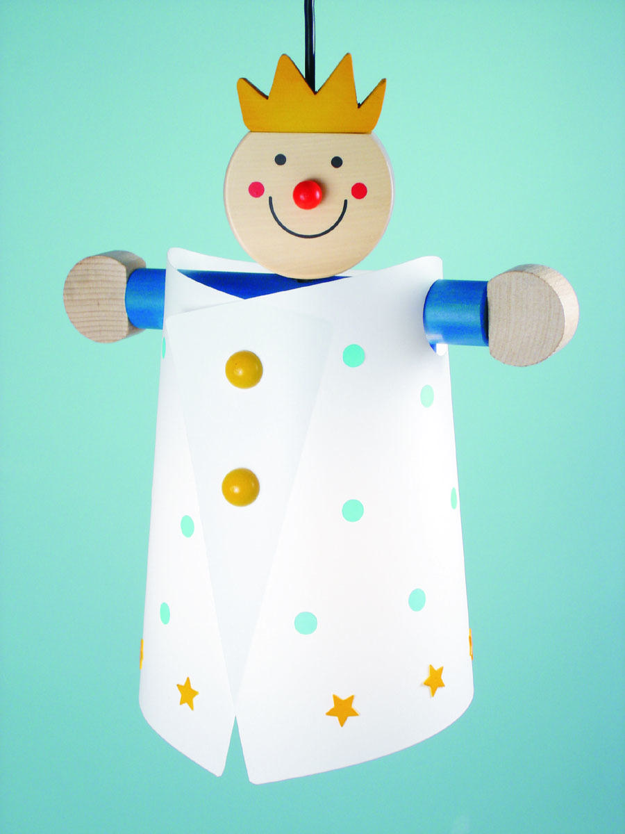 KINDERHÄNGELEUCHTE Prinz 30/20/40 cm   - Multicolor, Basics, Holz/Kunststoff (30/20/40cm)