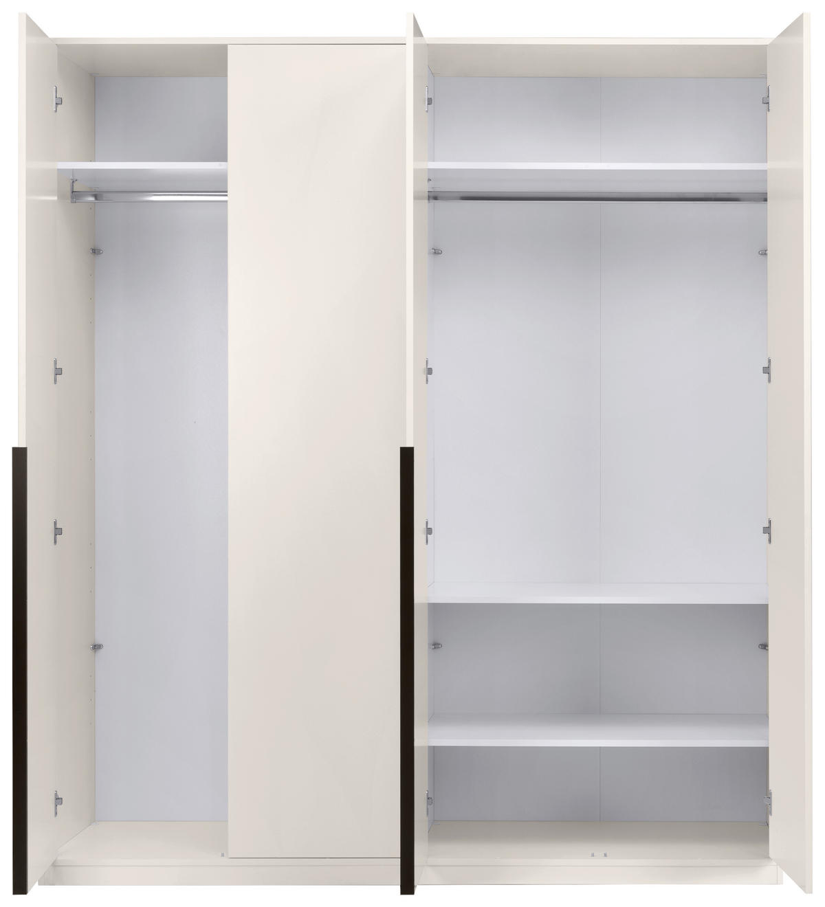 DREHTÜRENSCHRANK Kaschmir  - Kaschmir/Schwarz, Modern, Holzwerkstoff/Metall (185/211/53cm) - MID.YOU