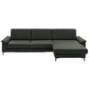 ECKSOFA in Echtleder Dunkelgrün  - Dunkelgrün/Schwarz, Design, Leder/Metall (334/176cm) - Dieter Knoll