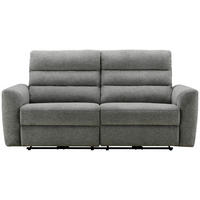 2-SITZER-SOFA Webstoff Hellgrau  - Hellgrau/Schwarz, KONVENTIONELL, Kunststoff/Textil (196/99/92cm) - Livetastic
