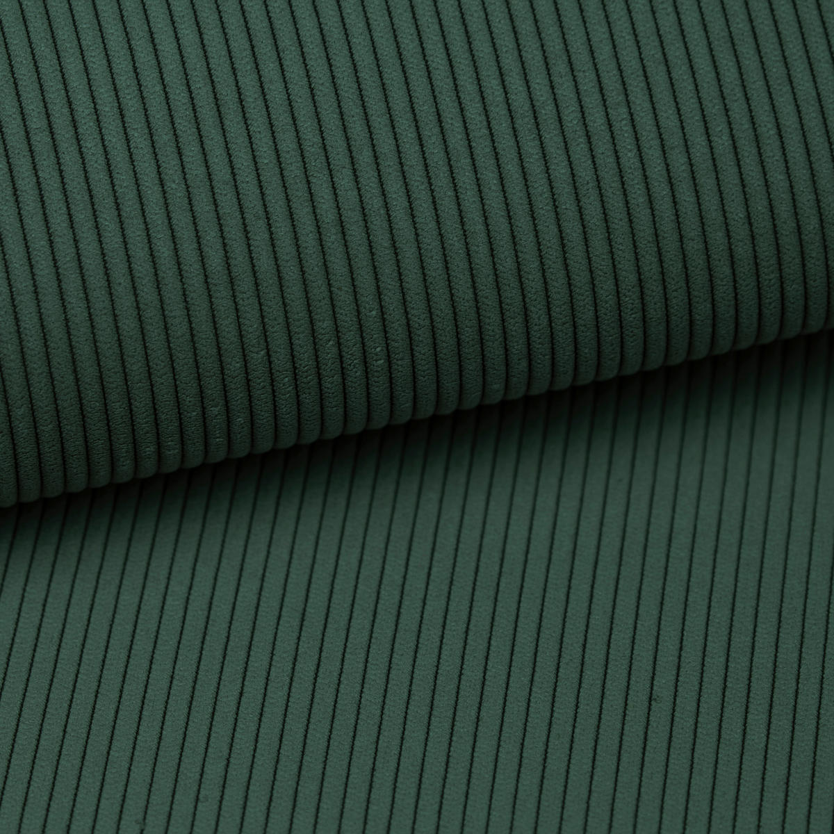 SCHLAFSOFA  mit Stoffauswahl, Schlafen auf Sitzhöhe, Rücken echt Cord Dunkelgrün  - Dunkelgrün/Schwarz, Design, Kunststoff/Textil (250/92/105cm) - Carryhome