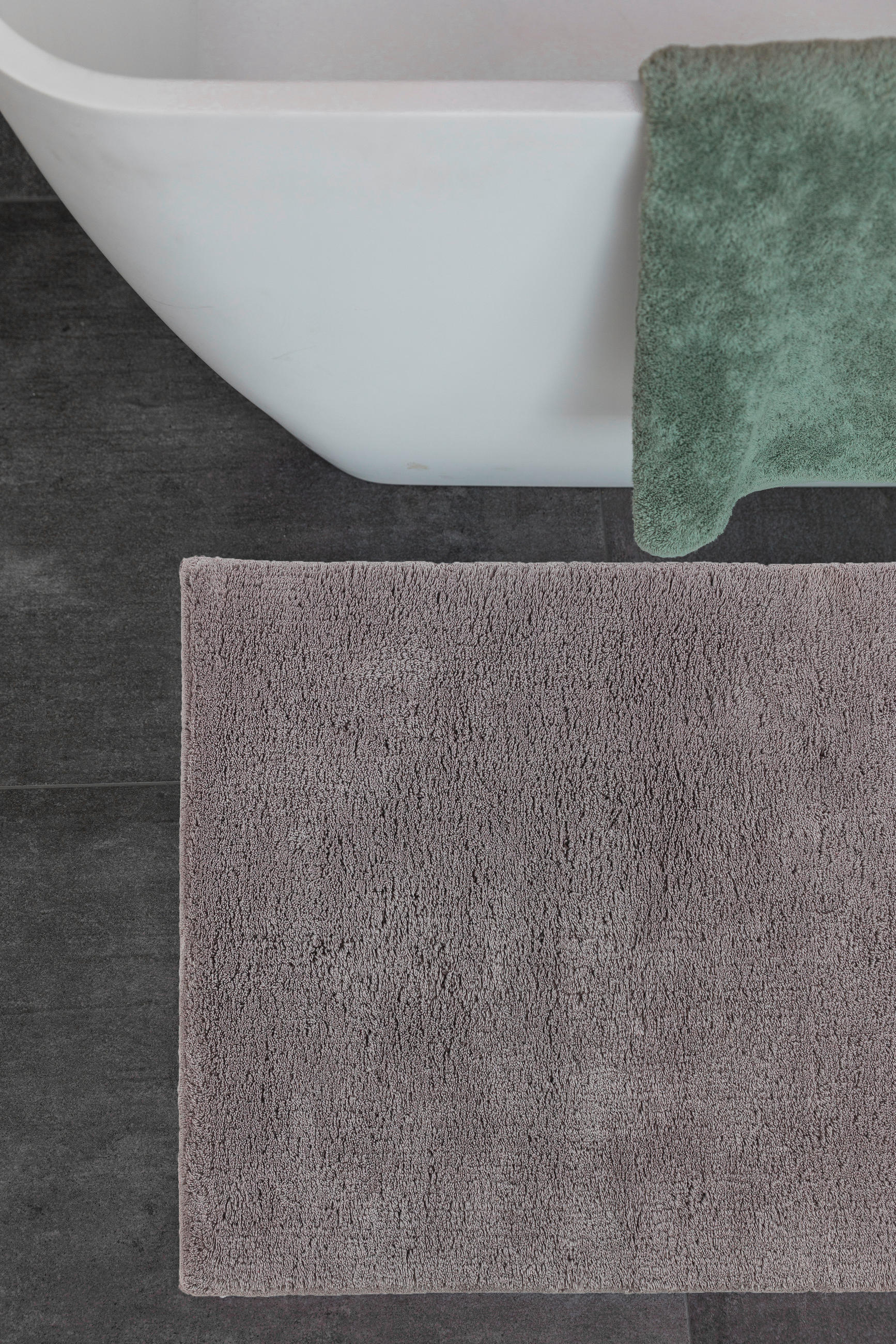 BADTEPPICH Hellgrau 67/110 cm  - Hellgrau, Basics, Textil (67/110cm) - Schöner Wohnen