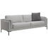 SOFA in Textil Grau - Schwarz/Grau, Design, Textil/Metall (249/86/96cm) - Lomoco SOFA in Textil Grau - Schwarz/Grau, Design, Textil/Metall (249/86/96cm) - Lomoco